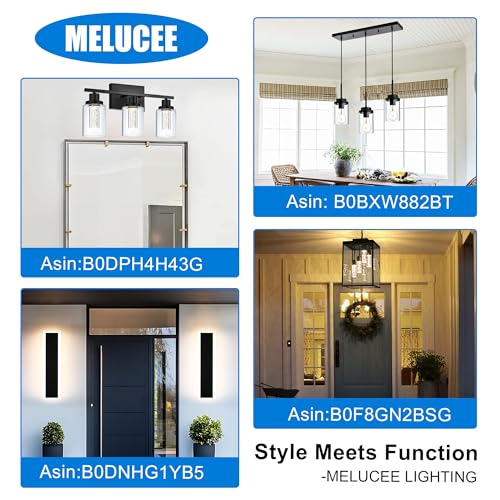 MELUCEE Outdoor Chandelier 15.7'' LED Pendant Light for Porch, 4-Light Exterior Ceiling Lights Hanging Lantern, 5CCT Large Outdoor Pendant Light Built-in LED Chips for Porch Garage Gazebo Patio - Image 9