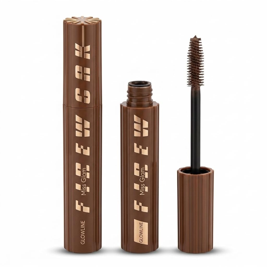 Miss Glam Glowline Brown Mascara Volumising & Lengthening | Waterproof Formula, Long Lasting, Natural Daily Makeup, Volume & Length, Eye Lash Mascara-image-23