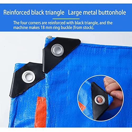 Bâche imperméable bleue 2x1,5 m multifonctionnelle robuste avec œillets intégrés - 6