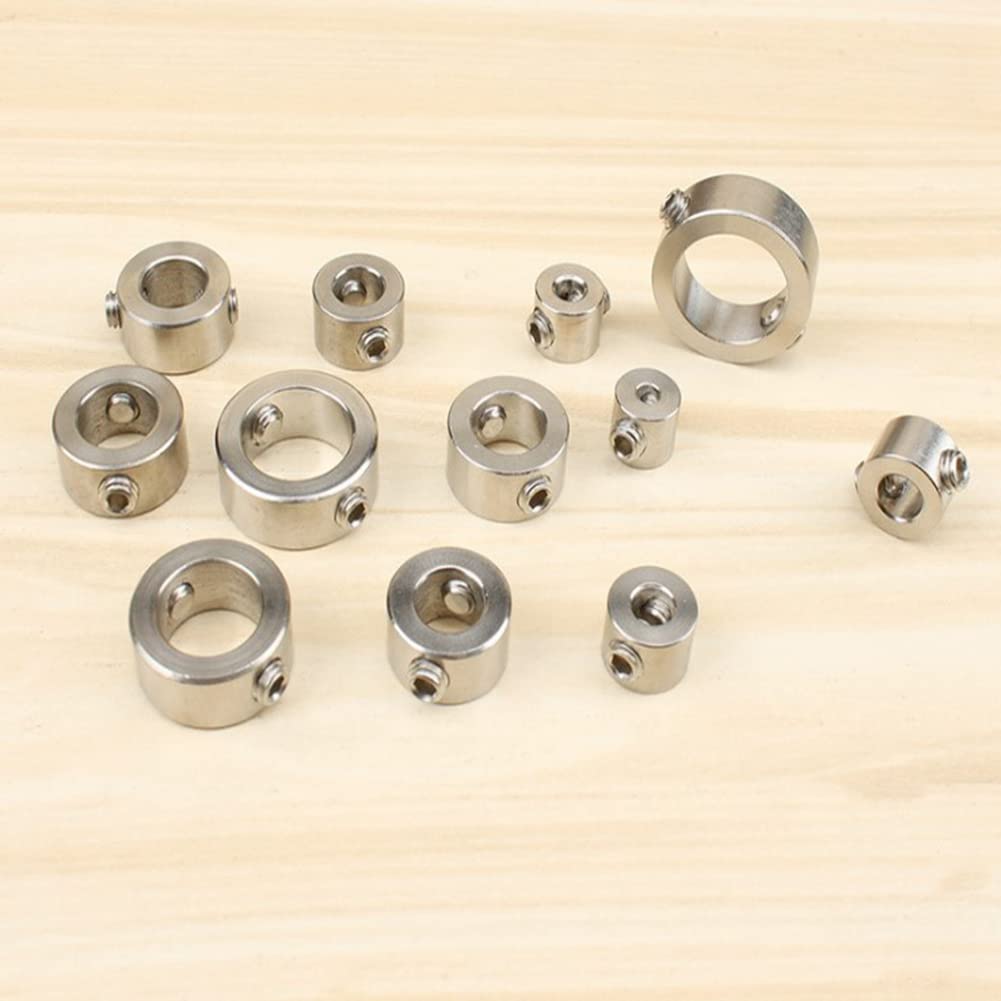 Drill Stop Set, 12 pezzi 3-16 mm Trapano in acciaio inossidabile Set di collari per bit di arresto di profondità Anello limite di perforazione