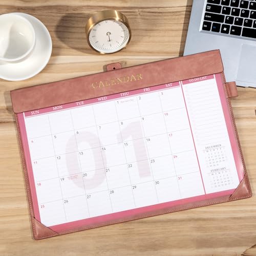 Image of Yoment Desk Calendar Refill 2026-2027, Jan 2026-Dec 2027, Large 10 inchx16 inch Monthly Planner with to-do Lists 24 Months Calendar for Office School Home, Pink