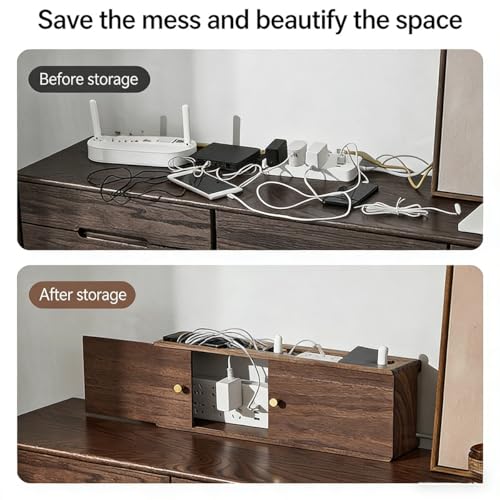 Boîte rangement routeur WiFi pour masquer fils électriques - 3