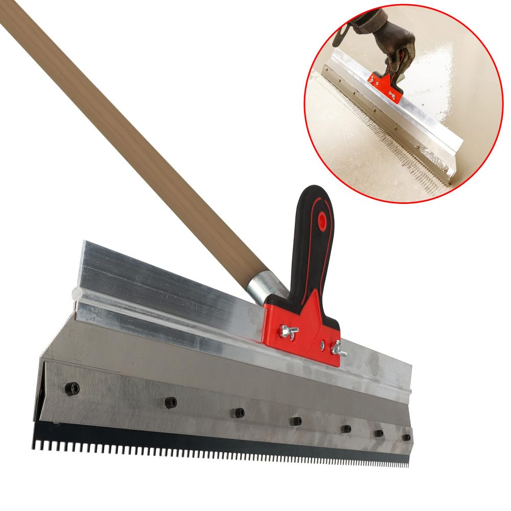 Kit outils ragréage - Rouleaux débulleurs 25-50cm - Râteau autonivelant 56cm - Chaussures pointes acier - Ciment auto-nivelant