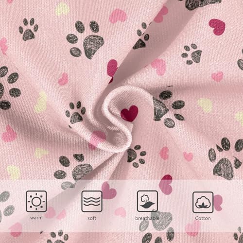 Girls' Underwear Dog Paw Print Cotton Stretch Comfort Toddler Panties3