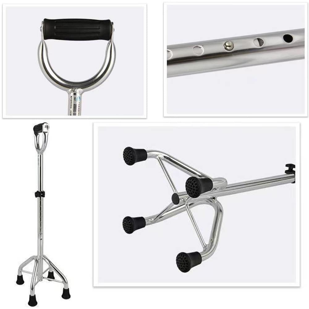 Walking Cane Regulowane kule ułatwiające poruszanie się dla seniorów niepełnosprawnych w podeszłym wieku, spacerówka z siedzeniem, wygodny uchwyt z podstawą poczwórną little surprise