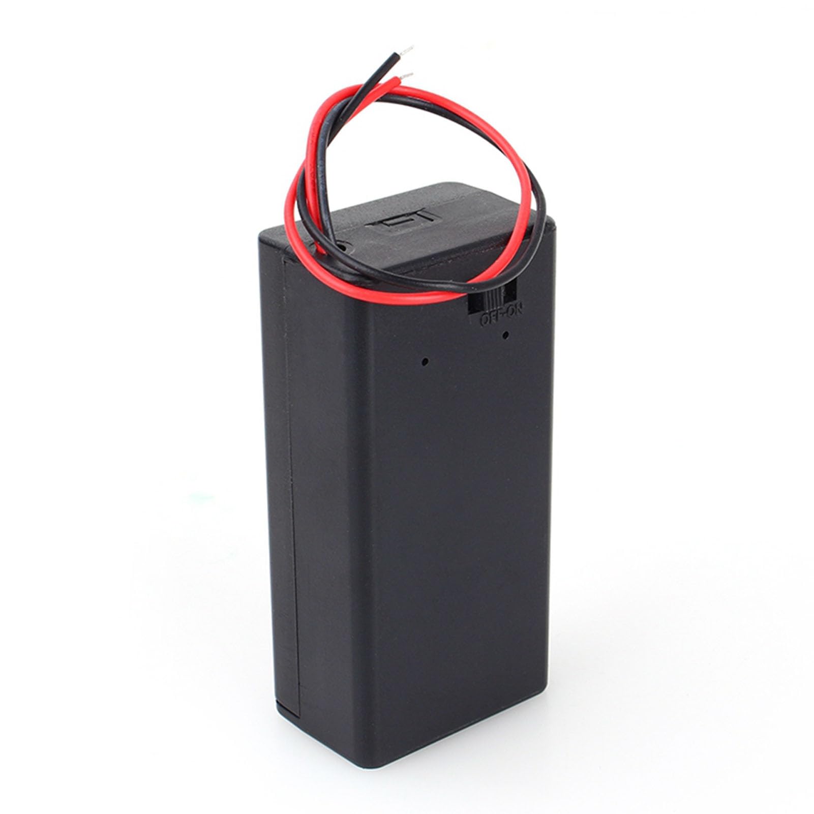 Estink Support de Batterie 9 V, Boîtier pour Pile 9V Volt PP3, Compartiment de Batterie 9 V avec boîtier et Interrupteur, 68,02 x 33,24 x 21,58 mm, Longueur du câble d'alimentation 150 mm