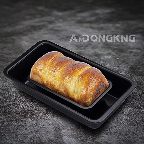 Amdongking Baking Loaf Pans, Nonstick Carbon Steel Bread, Cake, Brownies, Pie Pan, Kitchen Bakeware, 2-Pack, 6.1" & 9.5" #TOP4