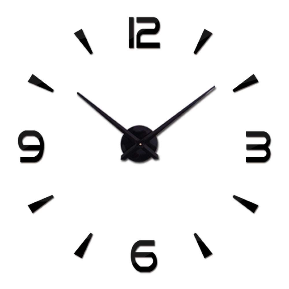 Horloge murale à quartz miroir 47 pouces DIY pour un corridor haut de gamme