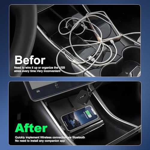podofo Adaptador Apple Carplay sem fio para conversão de fábrica com fio para sem fio, Plug & Play,