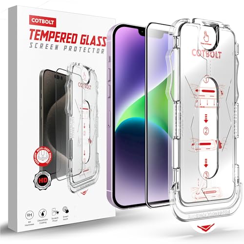 Image of Tempered Glass for iPhone 13 Pro Max /iPhone 14 Plus Tempered Glass Screen Protector with (Easy Installation Kit) Anti Scratch, Bubble Free