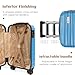 Aklsvion Luggage Set 3 Piece Luggage Set ABS hardshell Spinner Wheels Luggage Carry on Suitcase with Weekender bag & Toiletry bag（Skyblue）