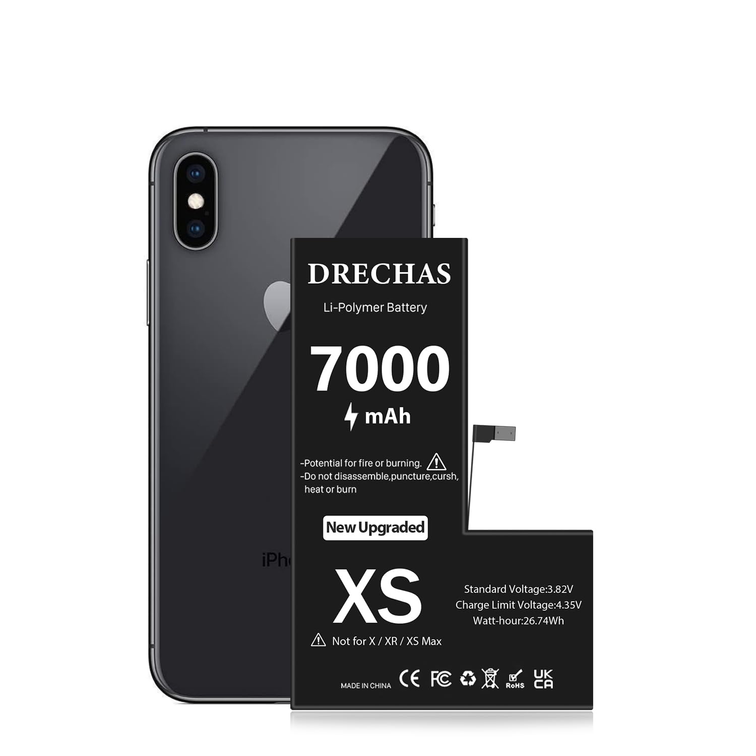 iPhone - iPhone xs 256GB バッテリー75% アップルの特許技術、iPhone XSのL字型バッテリーに隠された秘密