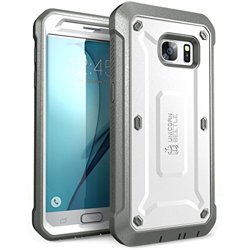 SUPCASE Unicorn Beetle Pro Series Case Designed for Galaxy S7, with Built-In Screen Protector Full-body Rugged Holster Case for Samsung Galaxy S7 (2016 Release) (White/Gray)