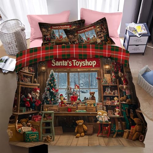 Funda nórdica reversible doble de Toy Store para Navidad 3