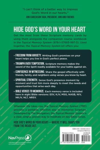 Topical Memory System, Memory Verse Cards: Hide God’s Word in Your Heart image 5
