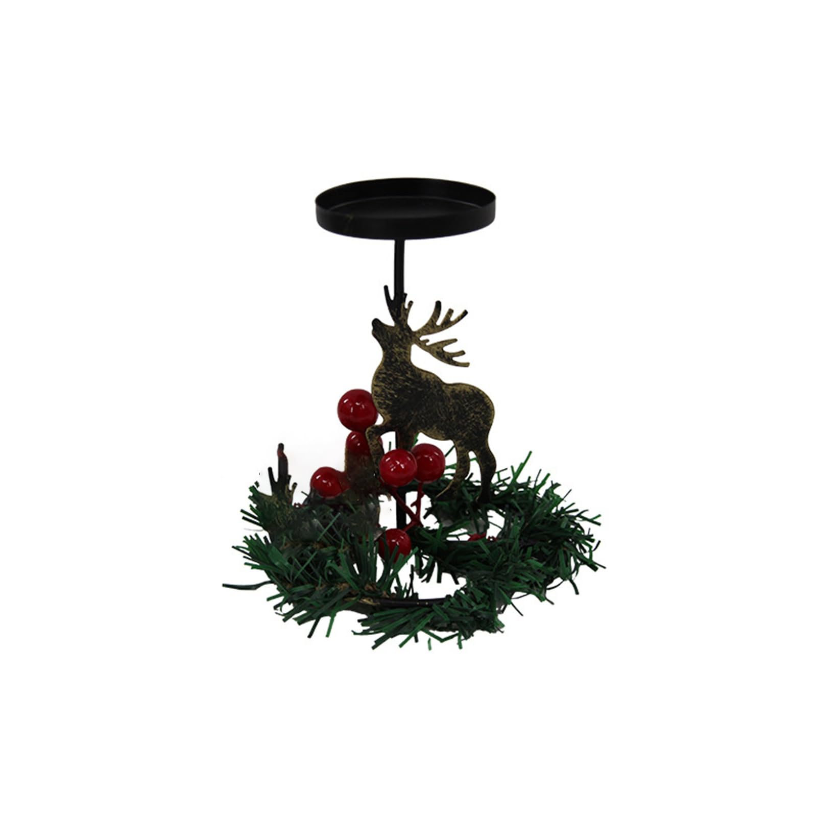 carotoe Iron Christmas Holders, Holiday Tealight Candlestick for Tabletop Decorations Centerpieces Christmas Holders