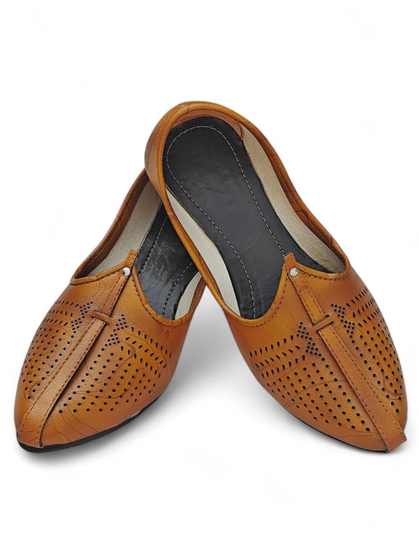 Image of Arrow Men's Ethnic Mojari Premium Handmade Traditional Footwear Laser Cuts