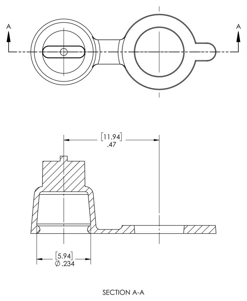 Caplugs 99191549 GC-5 Plastic Grease Cap, to Cap Grease Fitting, Fitting OD 0.234
