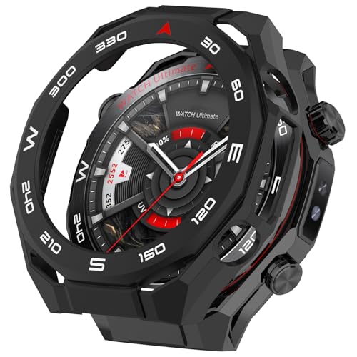 Compatible with Huawei Watch Ultimate 2 Case, Bumper Hard PC Protective Case Scratch Resistant Shockproof Cover for Huawei Watch Ultimate2 (Black)