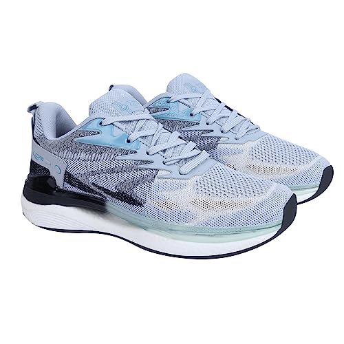 Image of LANCER Mens ENERGY-19LGR-BLU Light Grey Running Shoe