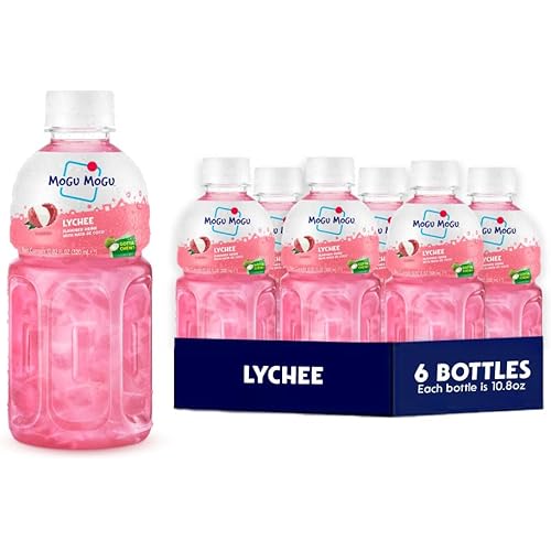 Mogu Mogu fruit juice Lychee juice (6 Packs) Delicious fruit juice for kids. Kids juice with nata de coco, coconut jelly. Juices bottles made for adults and kids ready to drink juices…