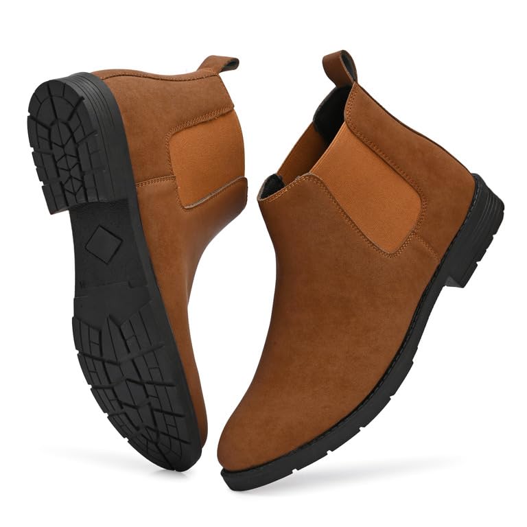 Image of Men's Black Chelsea Boots - Premium Matte Finish Slip-On Casual & Formal Shoes