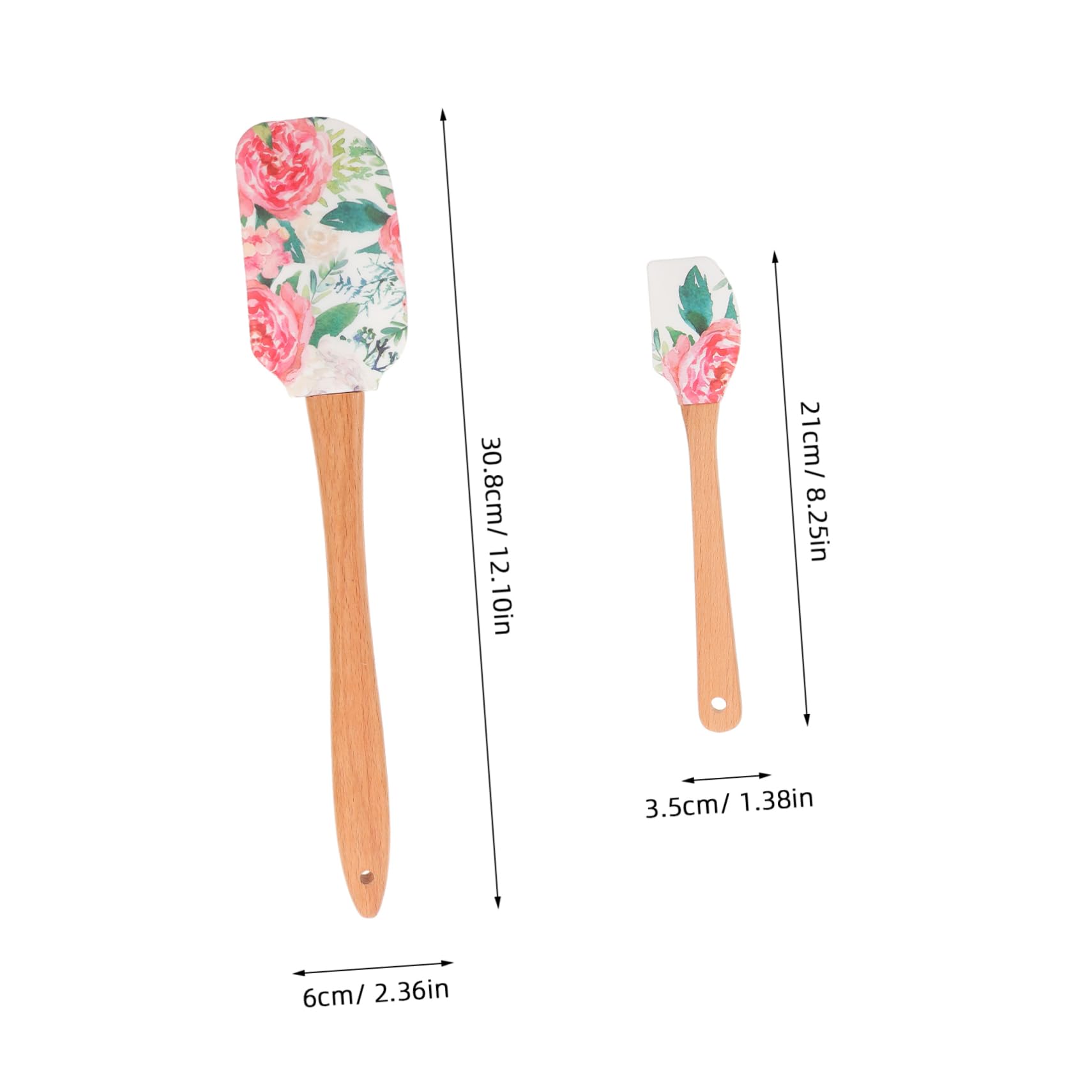 MAGICLULU Lot De 5 Spatules À Gâteau Ergonomiques En Silicone Pour Une Utilisation En Douceur Et En Toute Sécurité (2 Pièces X 5)
