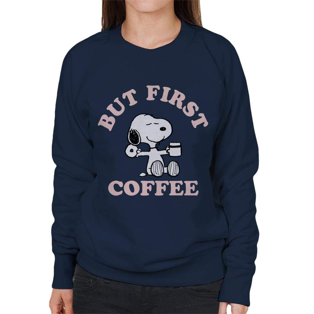 Peanuts But First Coffee Snoopy Women's Sweatshirt