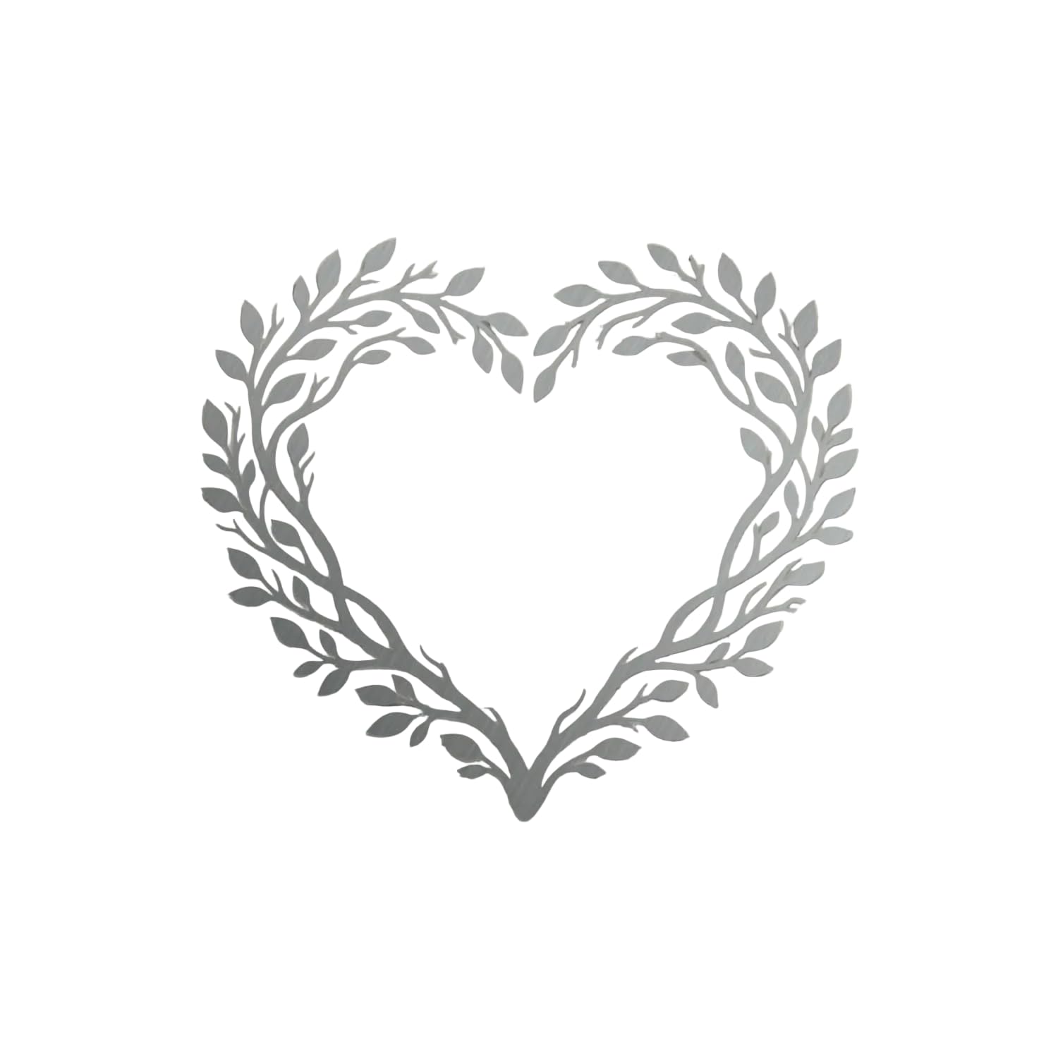 Branch Heart Steel Garden Sculpture Outdoor Garden Decor 15cm