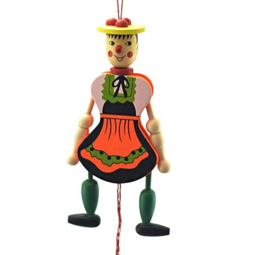 中国ヴィンテージ　ドール　木製　パペット人形 Amazon.co.jp: SOIMISS 木製パペット 人形 おもちゃ マルガレタ