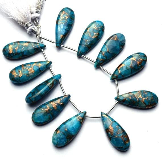 Perles briolette turquoise Mojave pour créer vos bijoux d'été bohèmes