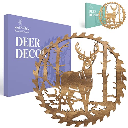 Wooden Deer Decor - 12In Hunting Decor For Men, Deer Wall Decor, Deer Wall Art, Wildlife Decor, Cabin Wall Decor, Hunting Wall Decor, Wildlife Wall Decor, Deer Art Wall Decor, Hunting Art Wall Decor #TOP17