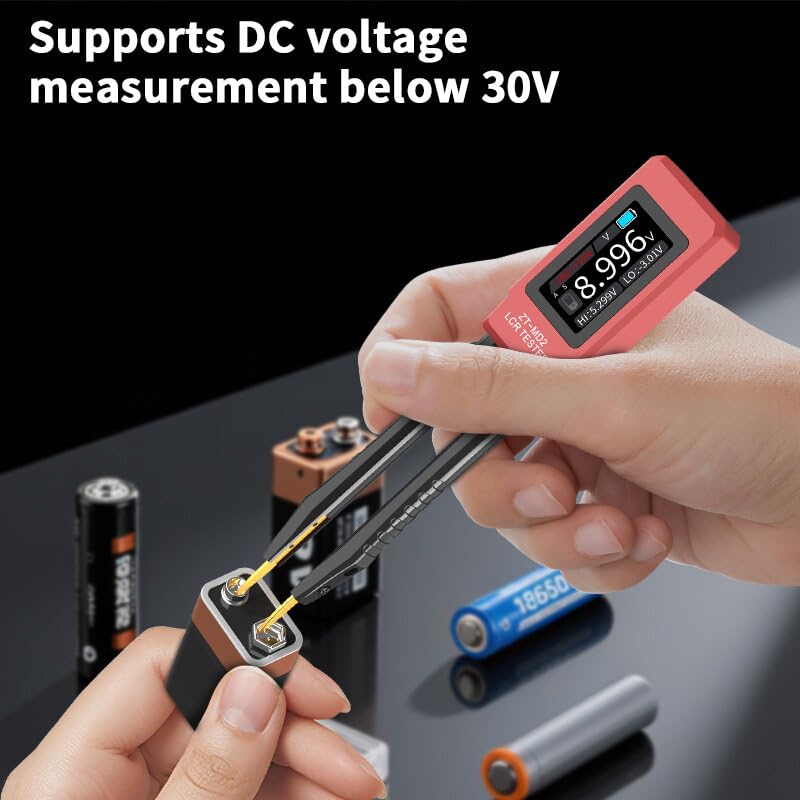 LCR Meter, Xiangtat ZT-MD2 10KHz LCR Meter Tweezer with 0.5% Accuracy, Digital Multimeter Tester with OLED Display, Tester for SMD, ESR, Resistor, Capacitor, Inductance, Voltage, Frequency, Diode