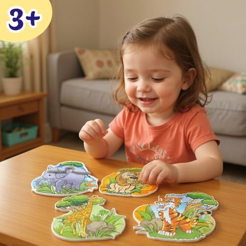 Image of Creative's Jigsaw Puzzles for Kids Age 3+ | 13-in-1 Early Learning Puzzle Value Pack | Animals, Transport, Birds, Fruits & Flowers Themes | Educational Preschool Puzzle Set