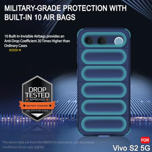 Image of TheGiftKart Liquid Silicon Back Cover Case for Vivo S2 5G | Shockproof Military Grade Protection | Micro-Fibre Cloth On Inner Side | Built-in Anti-Slip Grip Back Cover Case for Vivo S2 5G (TPU, Blue)