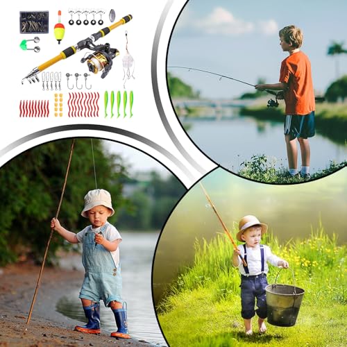 Caña de pescar para niños el regalo ideal para jóvenes en excursiones de camping 5