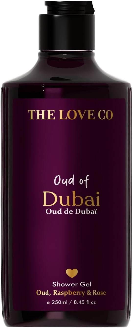 - THE LOVE CO Oud of Dubai Body Wash 250ml | Luxury Oud Shower Gel for Men & Women | Hydrating Body Cleanser with Niacinamide & Shea Butter | Paraben Free, Soft Skin, Premium Bath Care