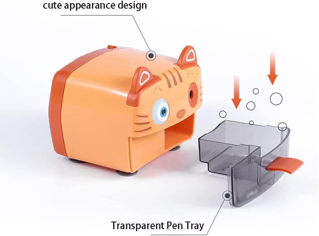 OLOTU Portátil Sacapuntas Escolar Sacapuntas multifunción Completamente automático Arte de la Escuela Primaria Sacapuntas eléctrico Especial Estudio de Dibujos Animados Papelería Sacapuntas Compacto