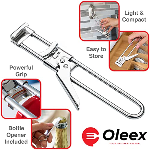 Oleex Your Kitchen Helper Oleex Jar Opener For Weak Hands (X2) With Keychain Bottle Cap Opener. Easy Jar Opener For Seniors With Arthritis Or Kids Jar Openers. Jar Gripper Tight Lid Opener And Bottle Opener Kitchen Gadgets thumb #1