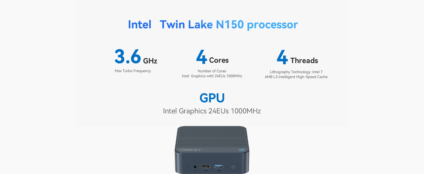 Amazon.com: TRIGKEY Key-N150 Mini PC, Intel Twin Lake N150(4C/4T