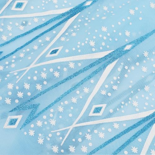 Capa con capucha princesa copo de nieve azul talla 4-8 miniatura 5