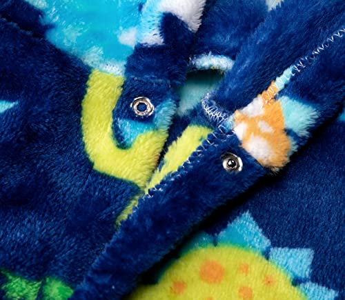 Ainibab Boys Girls Robe Toddler Hooded Cartoon Dinodaur Plush Bathrobe For Boys Girls (Dinodaur Robe, 8-9 Years) #TOP2