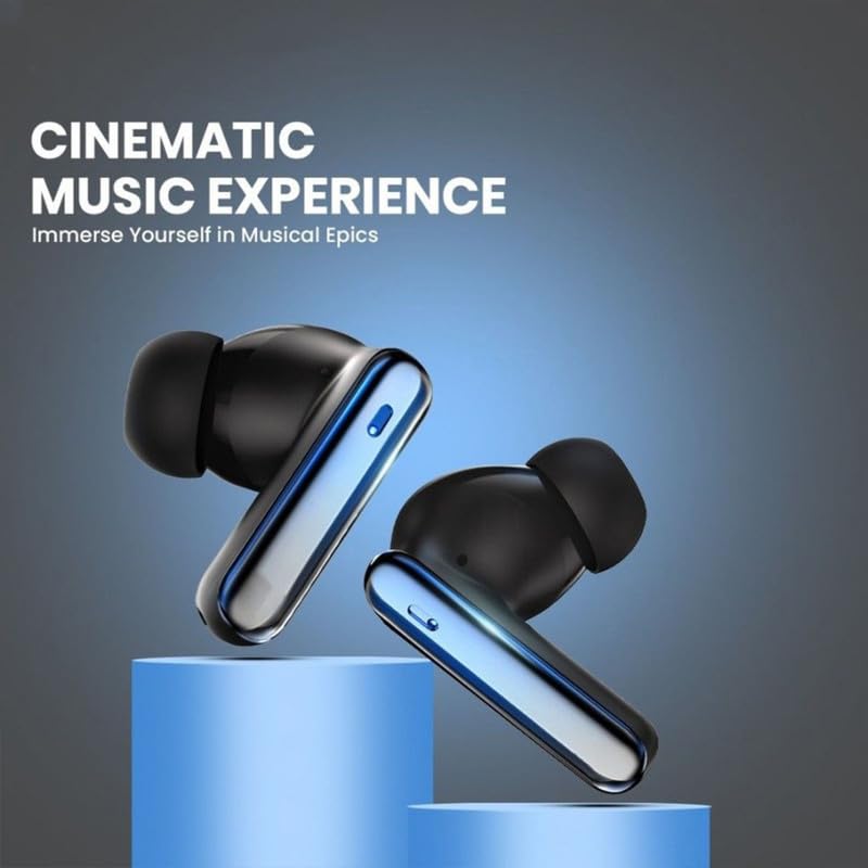 Image of Wireless Ear Buds X550 for OnePlus Nord 3 5G 256GB Earphones Cinematic Spatial Audio, 20hrs Playtime, Bluetoot Headphones mic Type C Fast Charging -C-Black