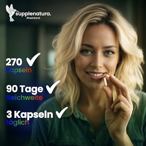 Teufelskralle Kapseln (Extrakt) | 270 Kapseln | PREMIUM: 2,7% Harpagoside | 1650mg pro Tag | Vegan & Laborgeprüft - SUPPLENATURA®