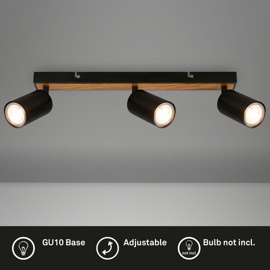 BRILONER, LED Ceiling Spotbar, 3 x GU10 max 9W, Adjustable Ceiling Spot Lights, Living Room, Kitchen Lights - Image 2