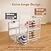 GONAT X-Large Shoe Storage Boxes, 12 Pack Shoe Organizers with Magnetic Door, Four Way Connection Shoe Containers, Clear Plastic Stackable Sneaker Bin for Closet, White,Christmas Gift