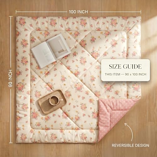 Image of VAS COLLECTIONS Feather Cotton Reversible AC Comforter for Double Bed | Super Soft 220 GSM Quilt /Duvet /Dohar | Lightweight All-Season Comforter | 90 x 100 Inches (1 Piece), Cream