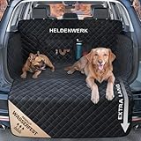 HELDENWERK Premium Kofferraumschutz Hund mit Seiten- & Ladekantenschutz – rutschfest, Wasserfest & Kratzfest – Universale Kofferraum Schutzmatte für Hunde – Auto Hundedecke Gesteppt mit Tasche
