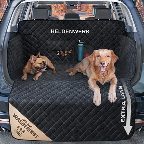 HELDENWERK Premium Kofferraumschutz Hund mit Seiten- & Ladekantenschutz – rutschfest, Wasserfest & Kratzfest – Universale Kofferraum Schutzmatte für Hunde – Auto Hundedecke Gesteppt mit Tasche HELDENWERK Premium Kofferraumschutz Hund mit Seiten- & Ladekantenschutz – rutschfest, Wasserfest & Kratzfest – Universale Kofferraum Schutzmatte für Hunde – Auto Hundedecke Gesteppt mit Tasche
