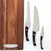 Knork Pakkwood Cutlery Chef Knife, 3 + 1 Piece Set, Silver